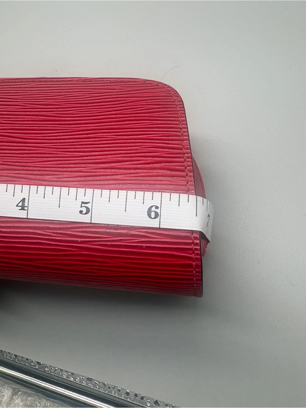 Louis Vuitton Red Epi Leather Dauphine PM Cosmetic Pouch Vintage